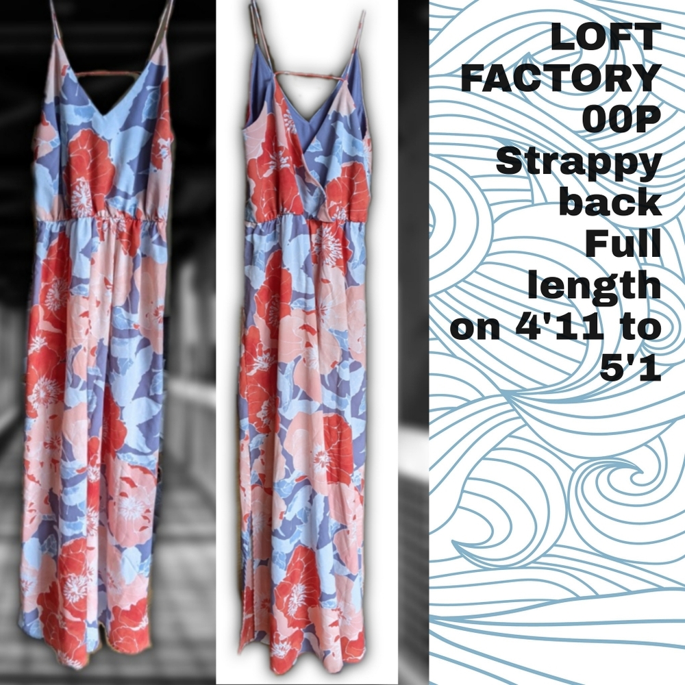 Loft maxidress full length petite summer side slit